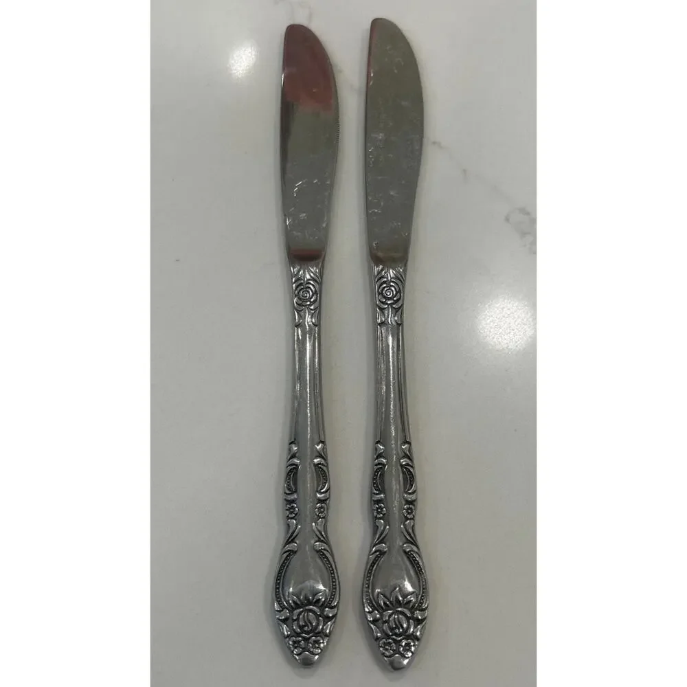Oneida Wm A Rogers Silverplate 1949‎ OLD SOUTH II Lot Of 3 Dinner Knives Vintage